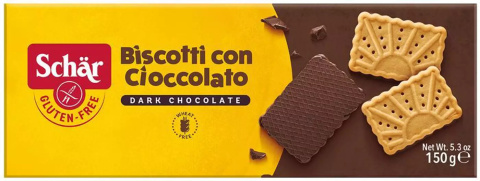 Biscotti con cioccolato - herb. w gorzk.czek.150g/6 Schar