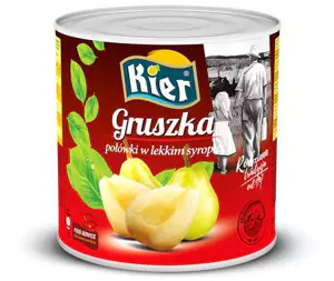Gruszki Williamsa 1430g w syropie 2650g Kier Gruszki Williamsa 1430g w syropie 2650g Kier