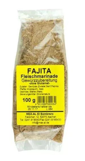Marynata Fajita 100g Mex-Al