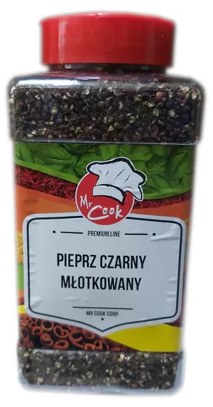 Pieprz czarny młotkowany 550g MrCook