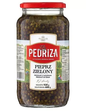 Pieprz zielony 600g marynowany, 920g Pedriza