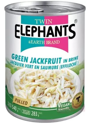 Jackfruit zielony krojony (pulled) w zalewie 540g Twin Elephants