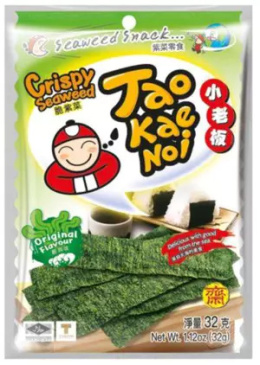 Seaweed Snack Original Crispy 32g Taokaenoi