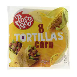Tortilla kukurydziana Corn 20cm,8szt,320g Poco Loco