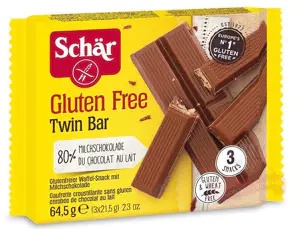Wafle czekol.Twin Bar 3x21,5g, Schar