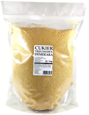 Cukier trzcinowy Demerara 3kg Sonrisa Cukier trzcinowy Demerara 3kg Sonrisa
