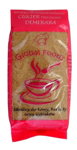 Cukier trzcinowy Demerara 500g Global Foods Cukier trzcinowy Demerara 500g Global Foods