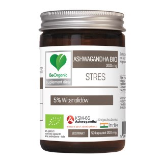 Ashwagandha Stres BIO 200 mg x 50 kapsułek