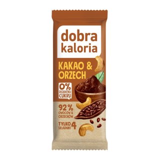 Baton kakao i orzech bez dodatku cukru 35 g