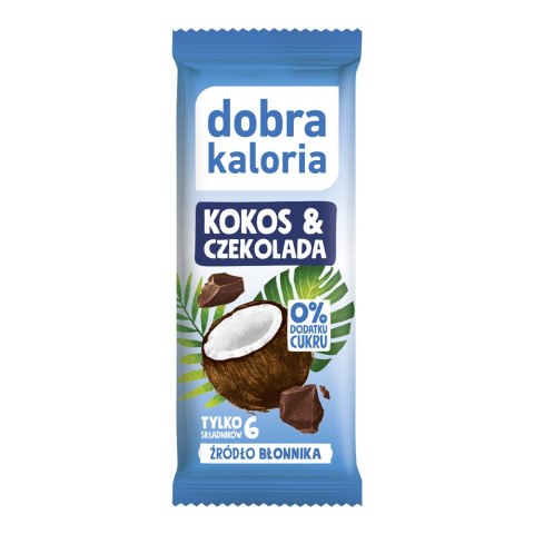 Baton kokos i czekolada bez dodatku cukru 33 g Baton kokos i czekolada bez dodatku cukru 33 g