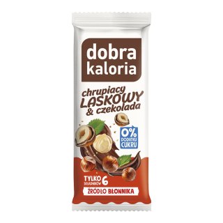 Baton orzech laskowy i czekolada bez dodatku cukru bez laktozy 35 g
