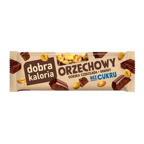 Baton orzechowy gorzka czekolada 30 g