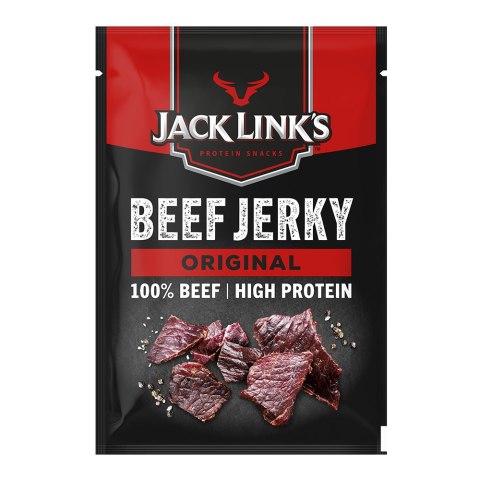 Beef Jerky: Wołowina w kawałkach: suszona i wędzona. Original 60 g Beef Jerky: Wołowina w kawałkach: suszona i wędzona. Original 60 g
