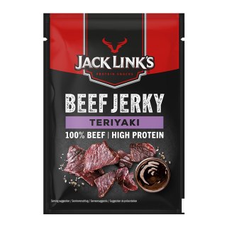 Beef Jerky: Wołowina w kawałkach: suszona i wędzona. Teriyaki 25 g