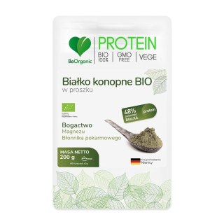 Białko konopne w proszku BIO bezglutenowe 200 g