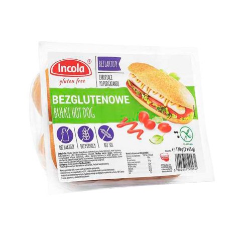 Bułki Hot-Dog bezglutenowe 2 szt. 130 g Bułki Hot-Dog bezglutenowe 2 szt. 130 g