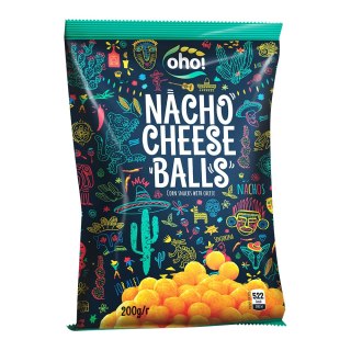 Chipsy kukurydziane kuleczki o smaku serowym 200g