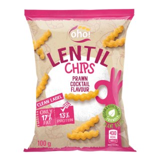 Chipsy z czerwonej soczewicy o smaku koktajlowych krewetek 100g
