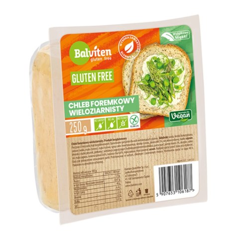 Chleb wieloziarnisty bezglutenowy 250 g Chleb wieloziarnisty bezglutenowy 250 g