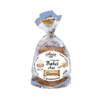 Ciasteczka owsiane cynamonowe bez dodatku cukru 100 g