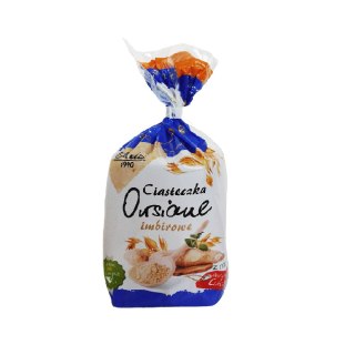 Ciasteczka owsiane imbirowe bez dodatku cukru 150 g