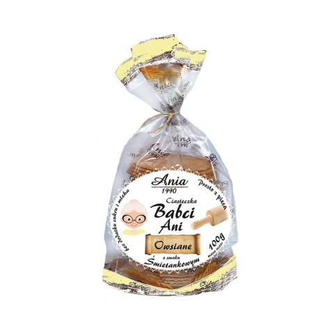 Ciasteczka owsiane o smaku śmietankowym 100 g Ciasteczka owsiane o smaku śmietankowym 100 g