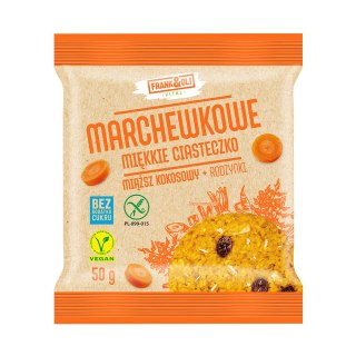 Ciasteczko marchewkowe z miąższem kokosowym i rodzynkami bezglutenowe bez dodatku cukru50g