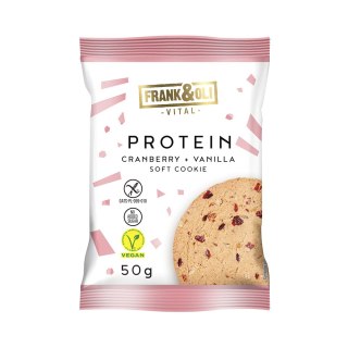 Ciasteczko proteinowe Żurawina i wanilia bezglutenowe bez dodatku cukru 50 g