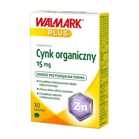Cynk organiczny 15 mg 30 tabletek Cynk organiczny 15 mg 30 tabletek