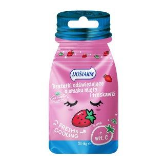 Drażetki odświeżające o smaku truskawki i mięty z witaminą C, 16g