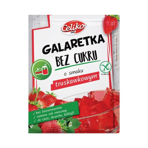 Galaretka bez cukru o smaku truskawkowym 14 g Galaretka bez cukru o smaku truskawkowym 14 g