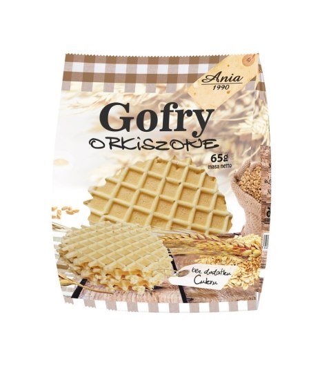 Gofry orkiszowe bez cukru 65 g Gofry orkiszowe bez cukru 65 g