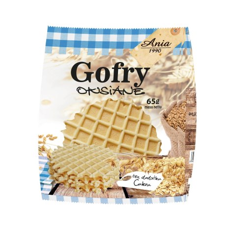 Gofry owsiane bez cukru 65 g Gofry owsiane bez cukru 65 g