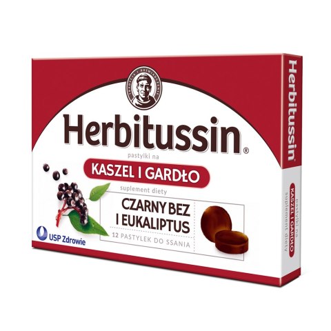 Herbitussin Kaszel i Gardło 12 tabletek Herbitussin Kaszel i Gardło 12 tabletek