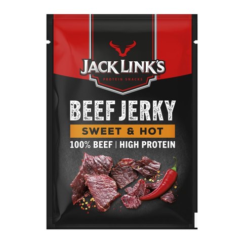 LUZ: Beef Jerky: Wołowina w kawałkach: suszona i wędzona. Sweet & Hot 25 g LUZ: Beef Jerky: Wołowina w kawałkach: suszona i wędzona. Sweet & Hot 25 g