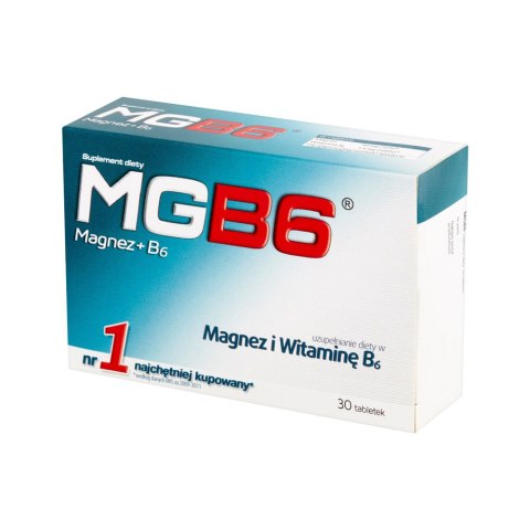 Magnez + Witamina B6 30 tabletek Magnez + Witamina B6 30 tabletek