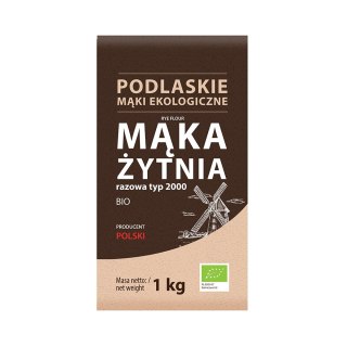Mąka żytnia razowa BIO typ 2000 1 kg