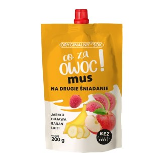Mus: jabłko, gujawa i banan bez dodatku cukru 200 g