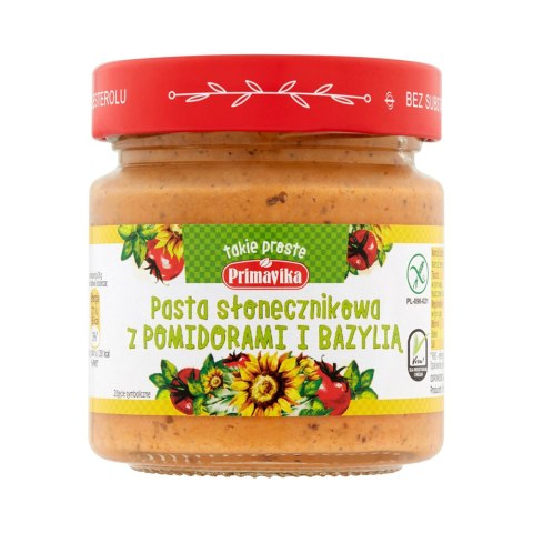 Pasta słonecznikowa z pomidorami i bazylią 160 g Pasta słonecznikowa z pomidorami i bazylią 160 g