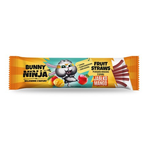 Przekąska owocowa FRUIT STRAWS w kształcie pałeczek o smaku jabłko-mango 16g Przekąska owocowa FRUIT STRAWS w kształcie pałeczek o smaku jabłko-mango 16g