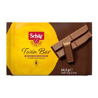 SCHAR Twin Bar wafelki w czekoladzie bezglut.(64,5g,3x21,5g)
