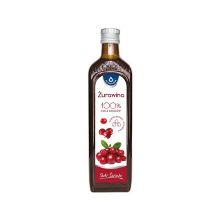 Sok z owoców żurawiny 100% bez dodatku cukru 490 ml