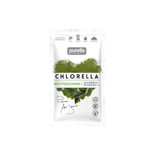 Chlorella. Oczyszczanie. Chlorofil + Witamina A. 21 g