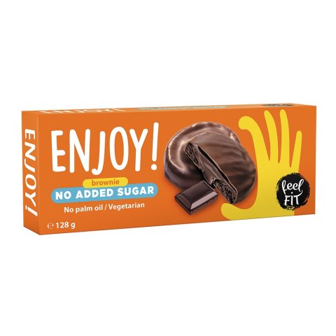 Ciastka kakaowe z kremem o smaku brownie bez cukru 128 g
