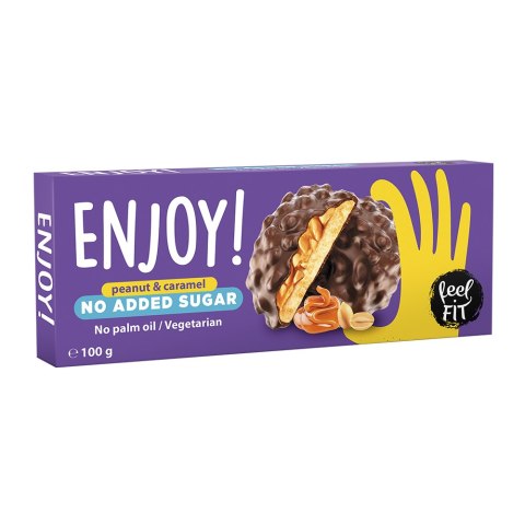 Ciastka z karmelem i orzeszkami bez cukru 100 g Ciastka z karmelem i orzeszkami bez cukru 100 g