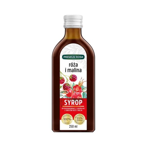 LUZ: Syrop różano-malinowy bez dodatku kwasku cytrynowego 250 ml LUZ: Syrop różano-malinowy bez dodatku kwasku cytrynowego 250 ml