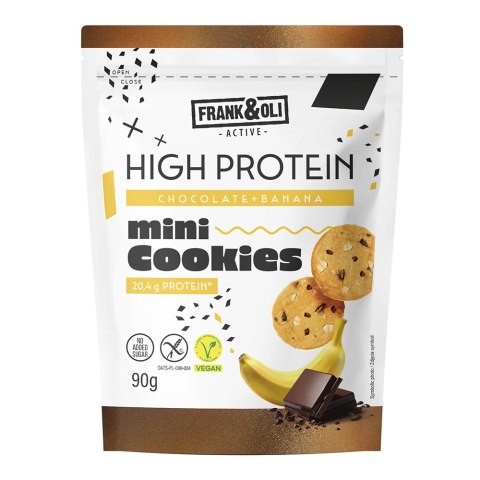 Mini ciasteczka proteinowe o smaku czekoladowo-bananowym 90 g Mini ciasteczka proteinowe o smaku czekoladowo-bananowym 90 g