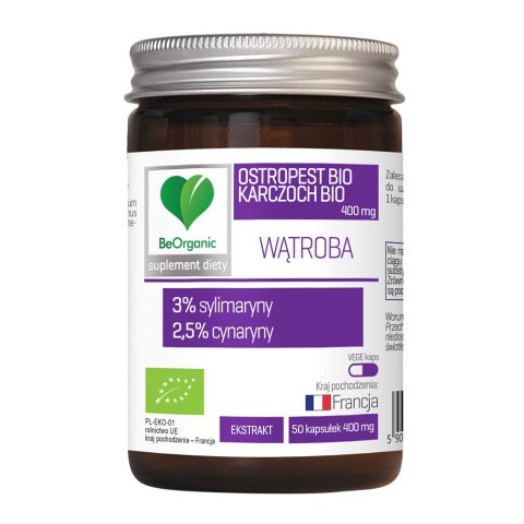 Ostropest BIO 3% + Karczoch BIO 2,5% 400 mg x 50 kapsułek Ostropest BIO 3% + Karczoch BIO 2,5% 400 mg x 50 kapsułek