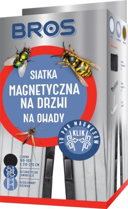 Siatka magnetyczna na drzwi czarna 80-100 x 210-220 cm