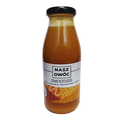 Smoothie jabłko, marchew, brzoskwinia i morela bez dodatku cukru 230 ml